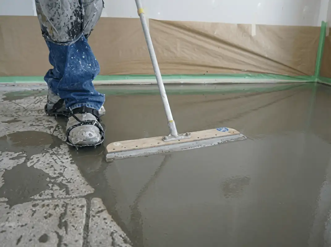 Uneven floor being professionally repaired in Riverside, CA