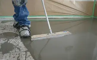 Uneven floor being professionally repaired in Riverside, CA